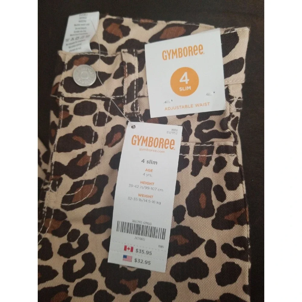 Gymboree ready dress go leopard 4 slim nwt